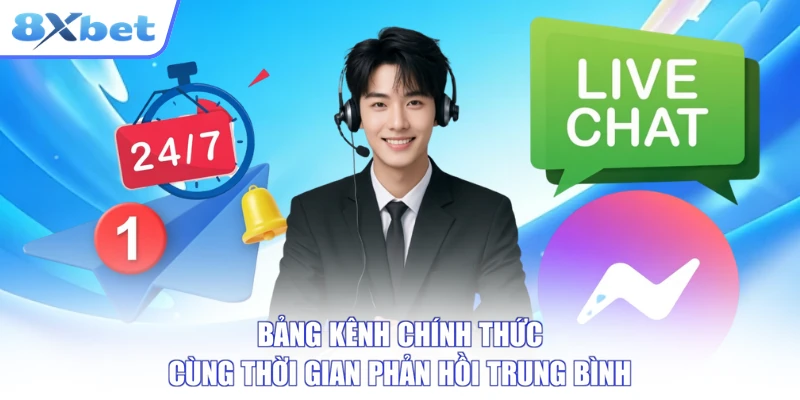 Bảng kênh chính thức cùng thời gian phản hồi trung bình